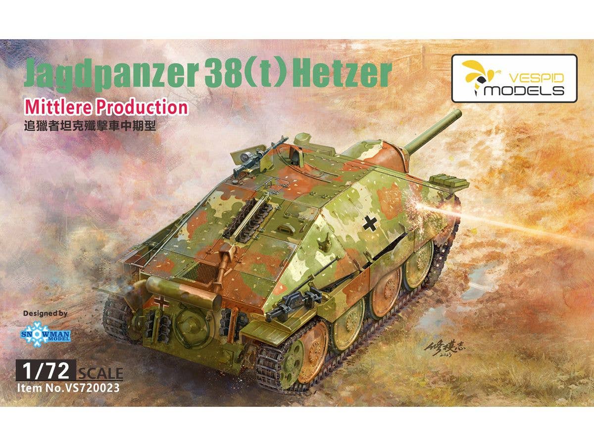 Jagdpanzer38(t) Hetzer  Mid Production Metal barrel +3D printed parts +Metal tow cable