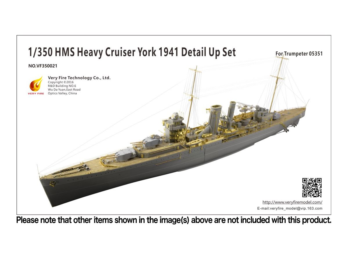 HMS Heavy Cruiser York 1941 Detail Up Set (for Trumpeter 05351)
