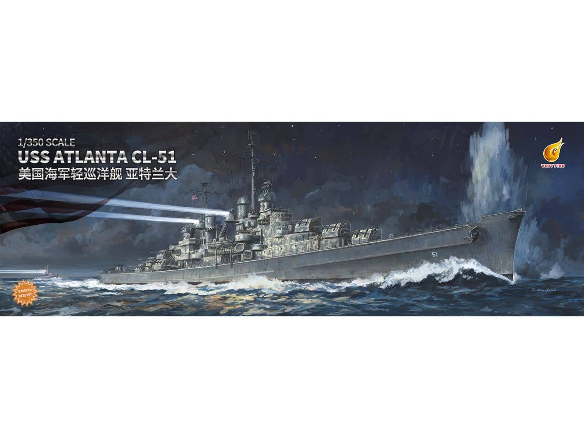 US Navy Light Cruiser USS Atlanta CL-51 DX Version NEW TOOLING