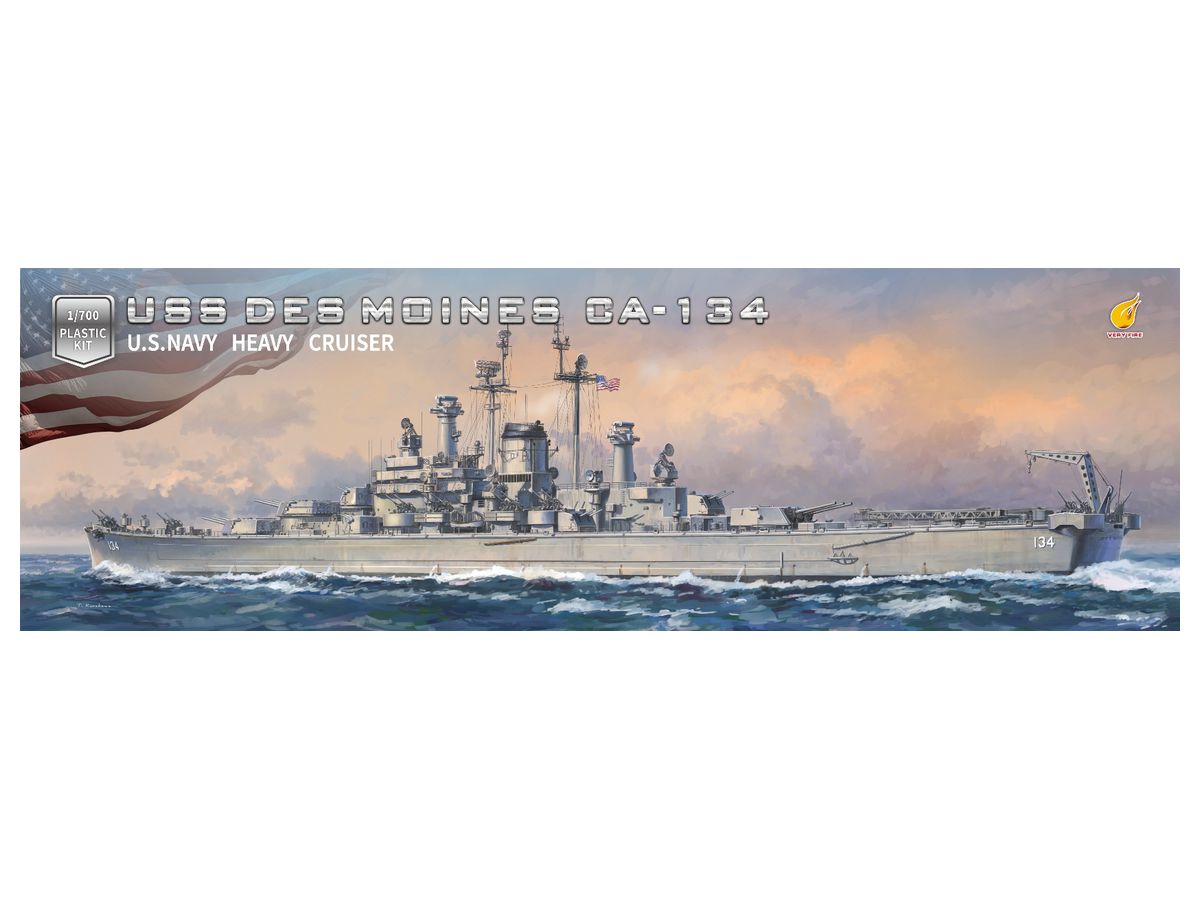 USS Des Moines CA-134 U.S Navy Heavy Cruiser.
