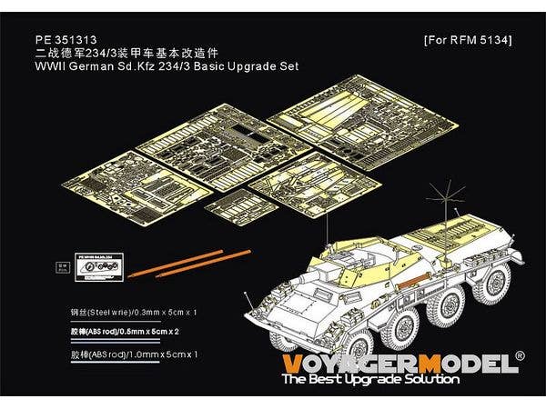 WWII German Sd.Kfz 234/3 Basic Upgrade Set (For RFM 5134)