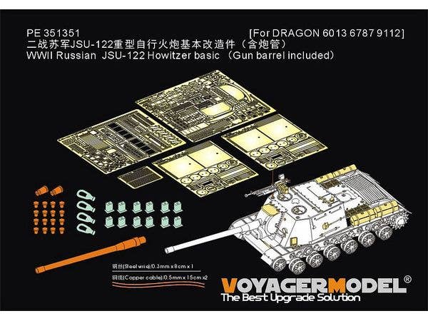 WWII Russian JSU-122 Howitzer basic (Gun barrel included) (For DRAGON 6013 6787 9112)