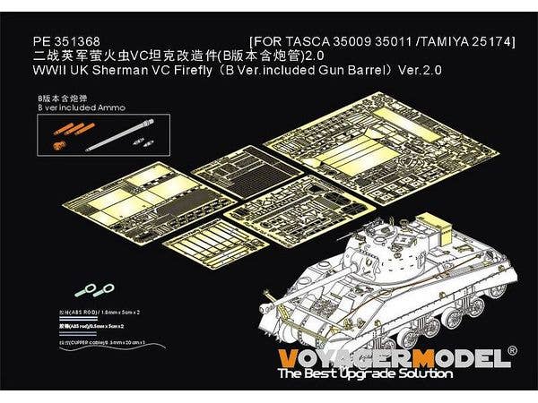 WWII UK Sherman VC Firefly (B Ver. included Gun Barrel) Ver.2.0 (FOR TASCA 35009/35011 / TAMIYA 25174)