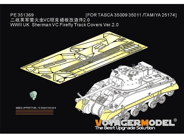 WWII UK Sherman VC Firefly Track Covers Ver.2.0 (FOR TASCA 35009/35011 / TAMIYA 25174)