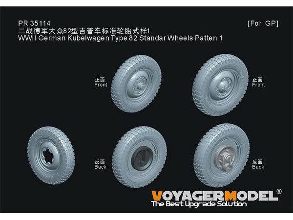 WWII German Kubelwagen Type 82 Standar Wheels Patten 1 (GP)