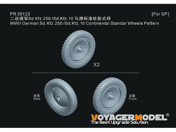 WWII German Sd.Kfz.250 /Sd.Kfz.10 Continental Standar Wheels Pattern (GP)