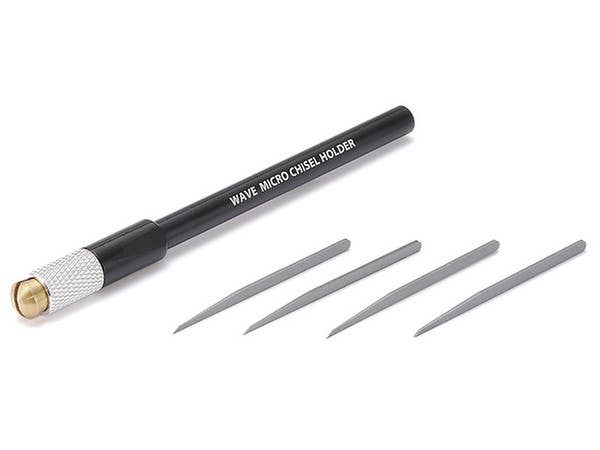 HG Micro Chisel Set 4 Blades & Grip (Black)