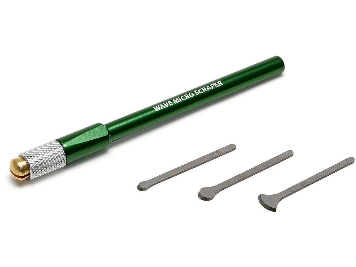 HG Micro Scraper Set [3 types of scrapers + green grip]