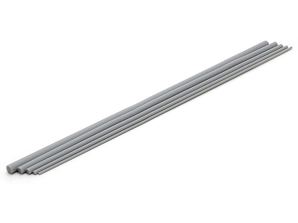 Plastic Round Bar (Gray) (4.0mm 4pcs)