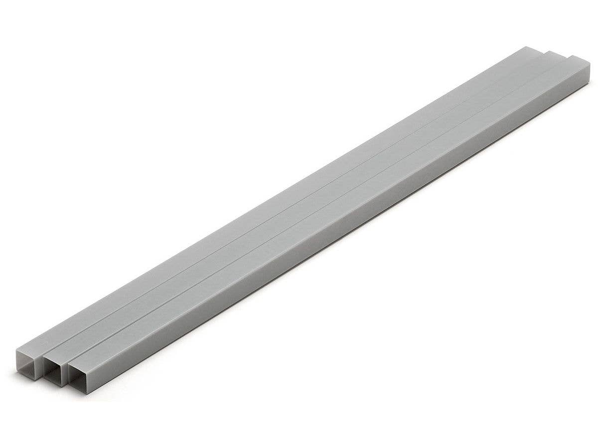 Plastic = Material (Gray) Square Pipe 8 mm 3pcs