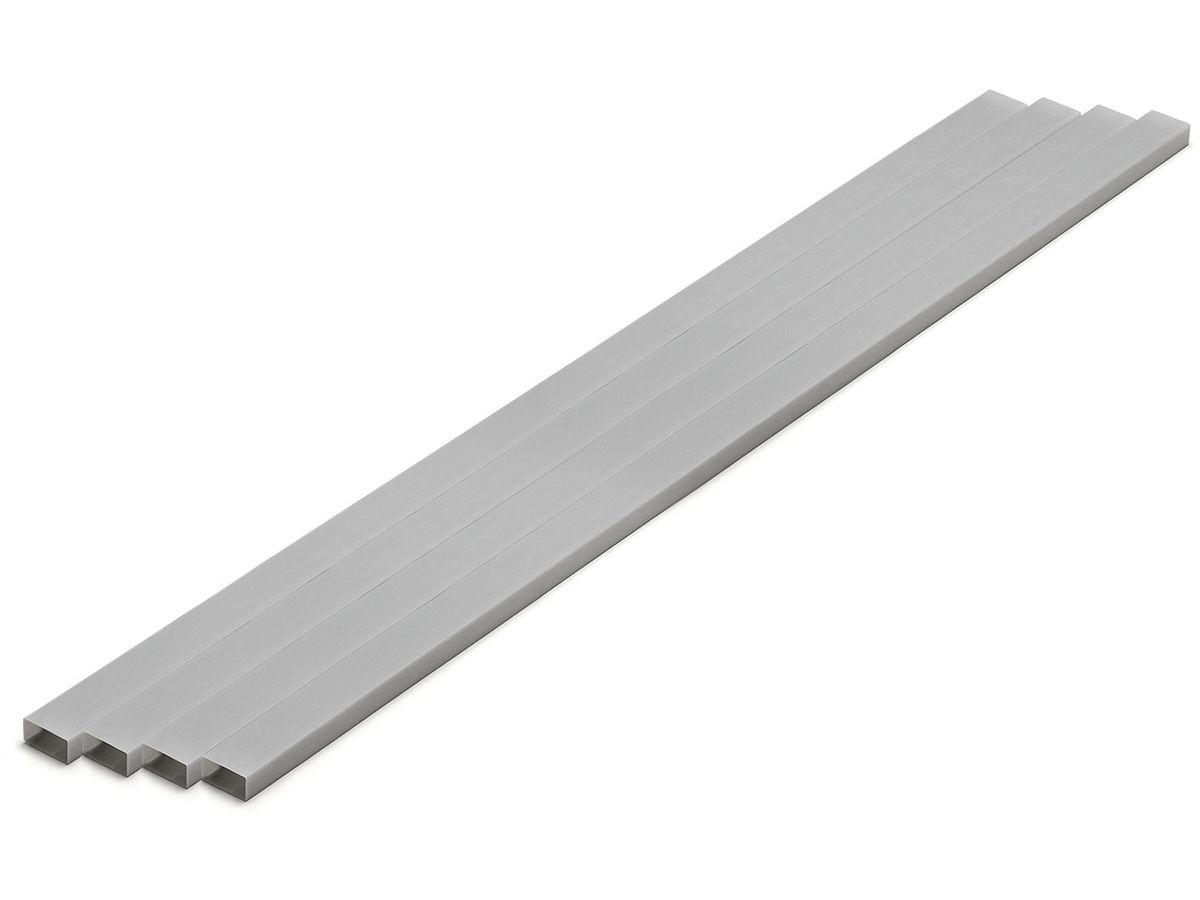 Plastic = Material (Gray) Rectangular Pipe 5 x 10 mm 4pcs