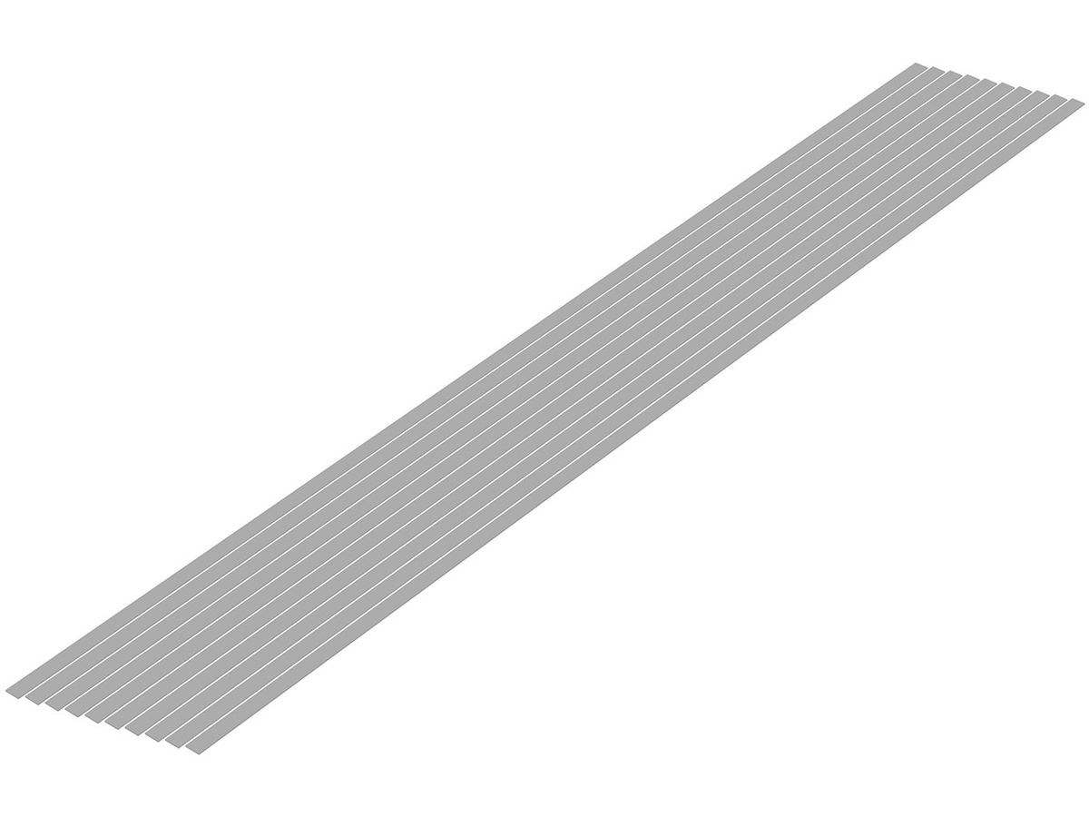 Plastic Material (Gray) Shredded Board 0.3 x 3.0 mm 10pcs