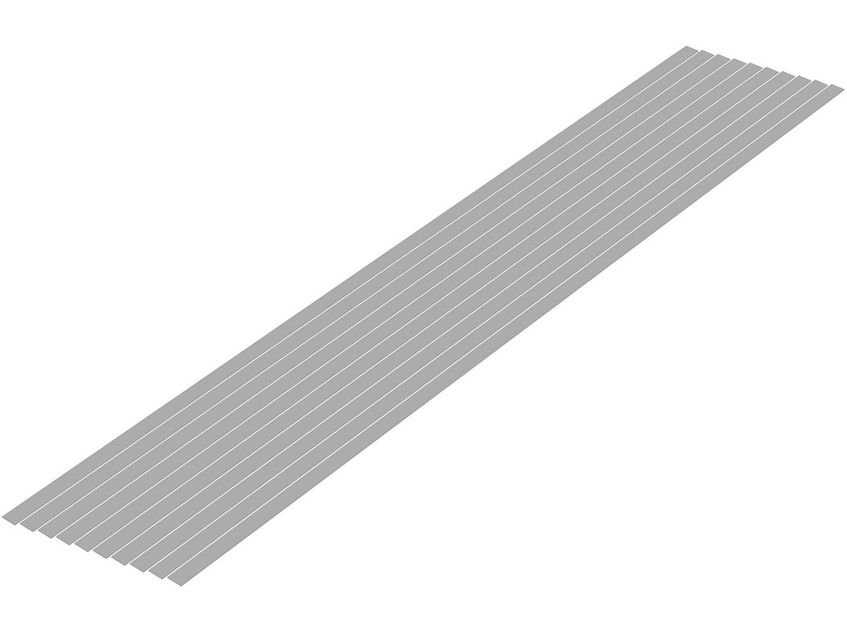 Plastic Material (Gray) Shredded Board 0.3 x 4.0 mm 10pcs