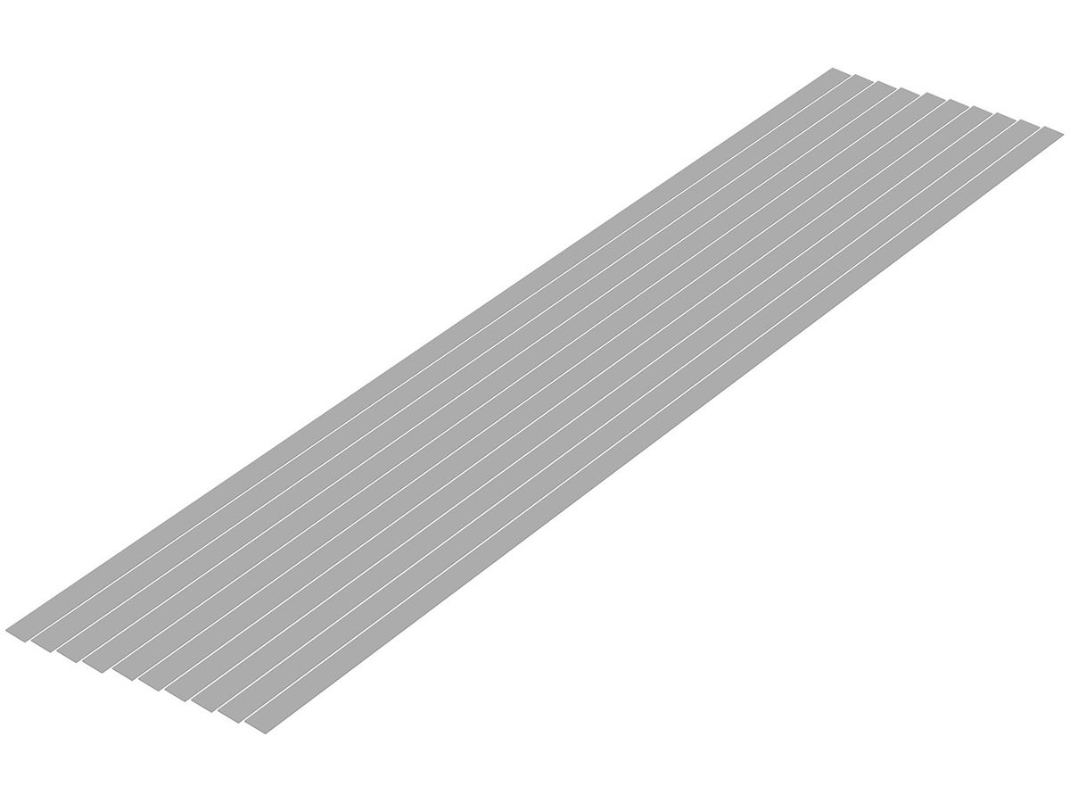 Plastic Material (Gray) Shredded Board 0.3 x 5.0 mm 10pcs