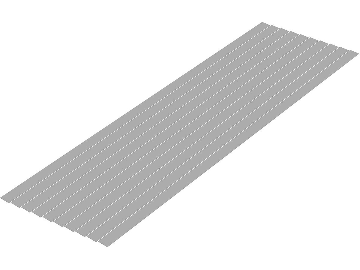 Plastic Material (Gray) Shredded Board 0.3 x 7.0 mm 10pcs