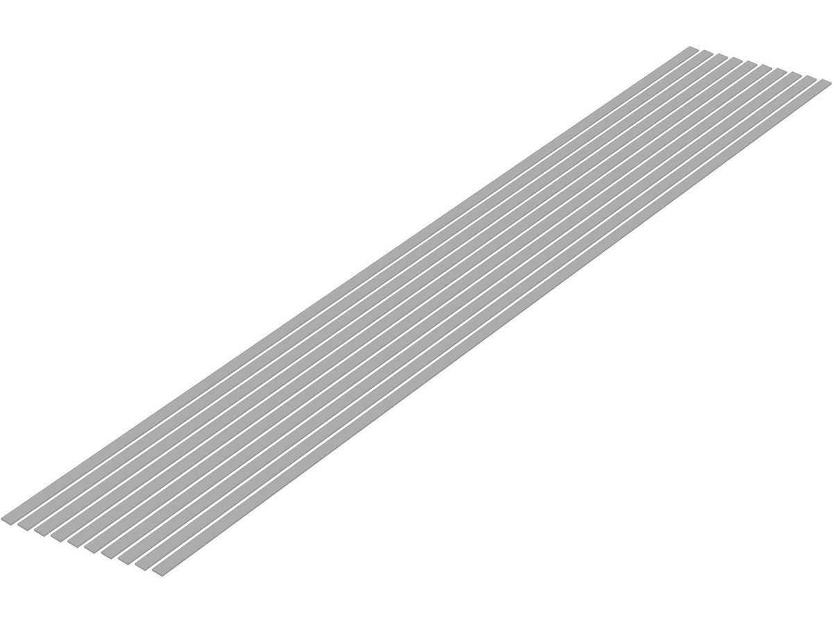 Plastic Material (Gray) Shredded Board 0.5 x 3.0 mm 10pcs