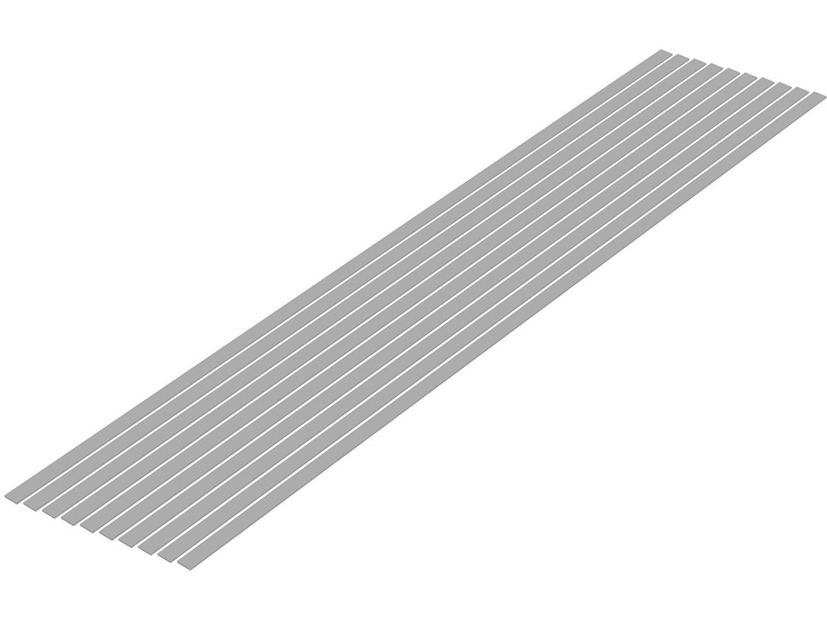 Plastic Material (Gray) Shredded Board 0.5 x 4.0 mm 10pcs