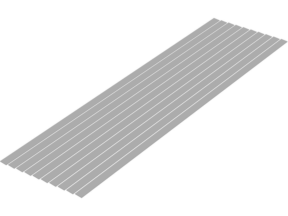 Plastic Material (Gray) Shredded Board 0.5 x 6.0 mm 10pcs