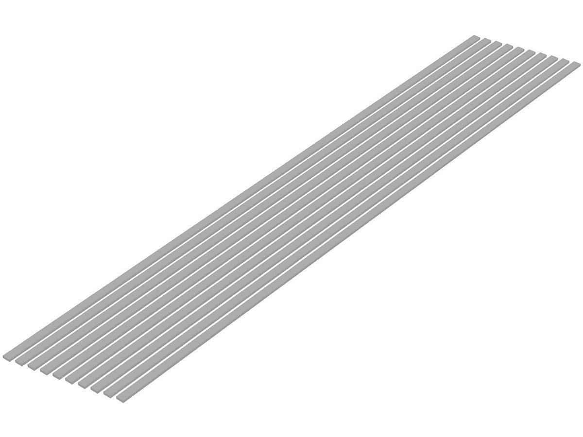Plastic Material (Gray) Shredded Board 1.0 x 3.0 mm 10pcs