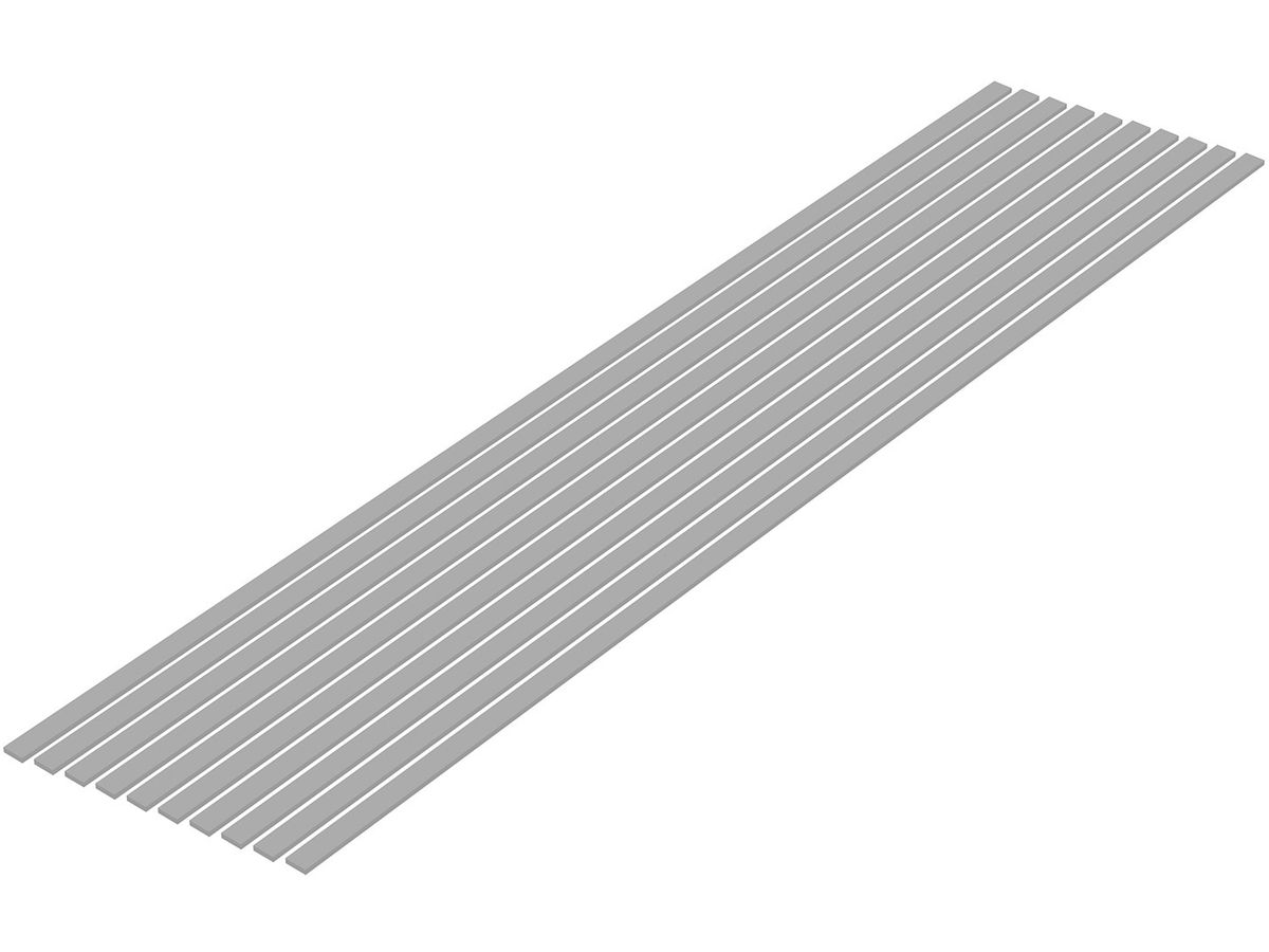 Plastic Material (Gray) Shredded Board 1.0 x 4.0 mm 10pcs
