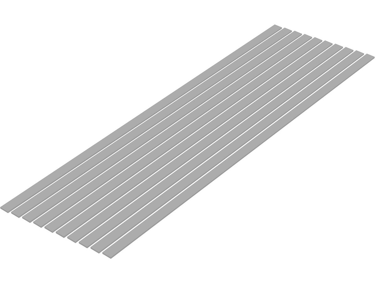 Plastic Material (Gray) Shredded Board 1.0 x 6.0 mm 10pcs