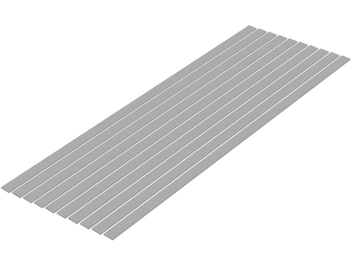 Plastic Material (Gray) Shredded Board 1.0 x 7.0 mm 10pcs