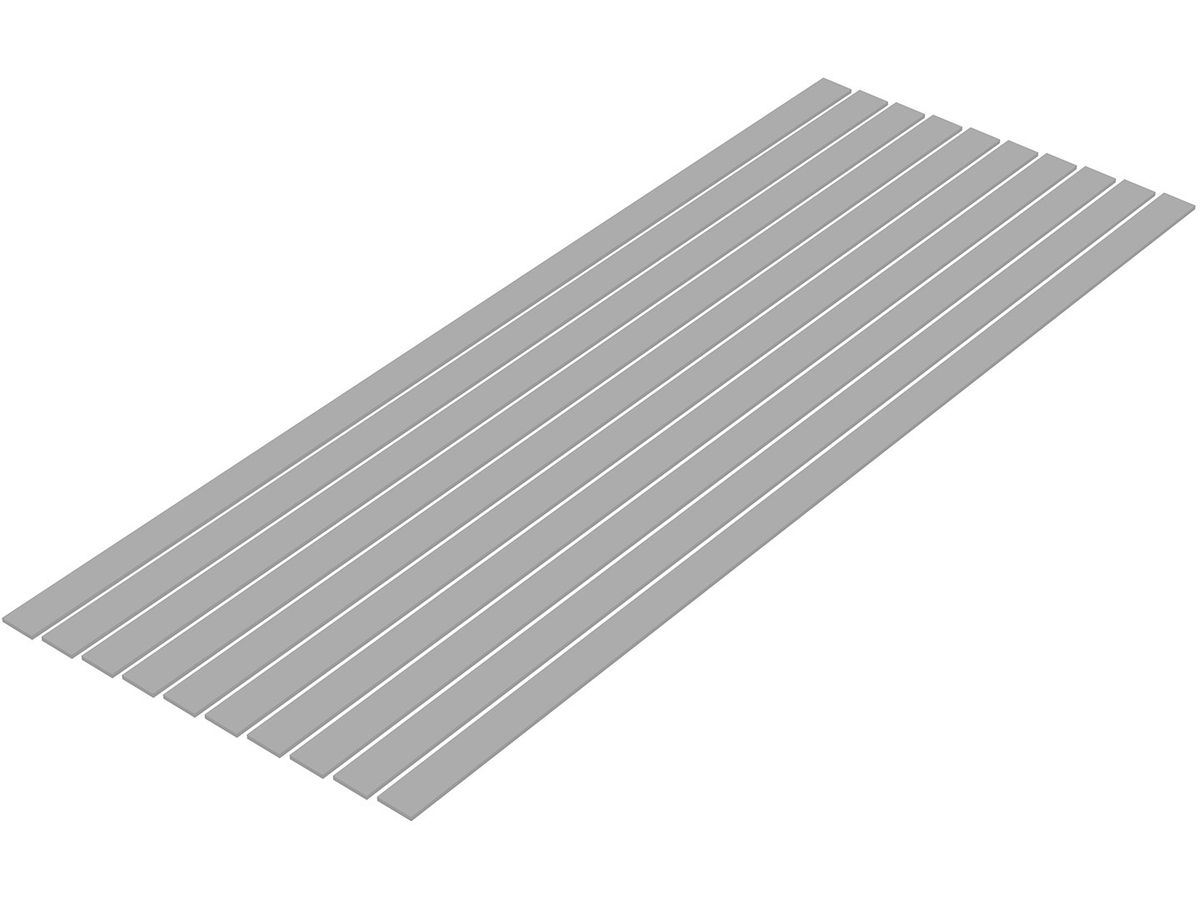 Plastic Material (Gray) Shredded Board 1.0 x 8.0 mm 10pcs