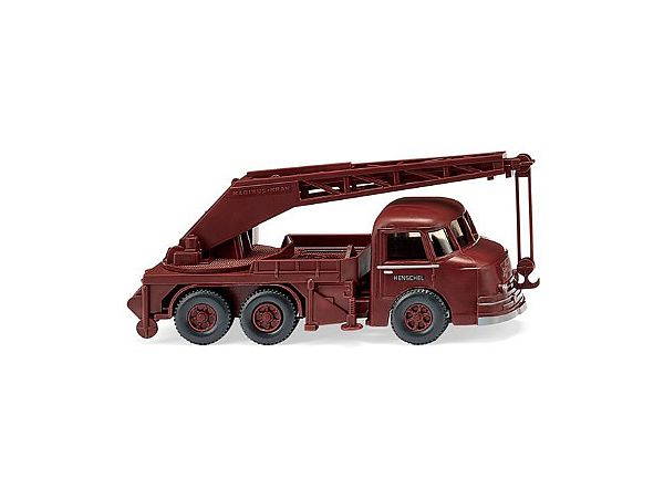 Henschel Bimot crane truck oxide red