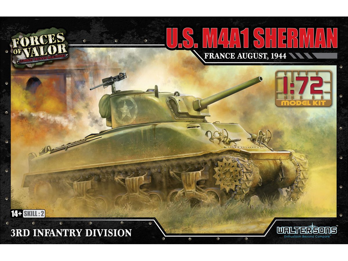 WW.II US Army M4A1A(75) Sherman August 1944 France 3rd Infantry Division