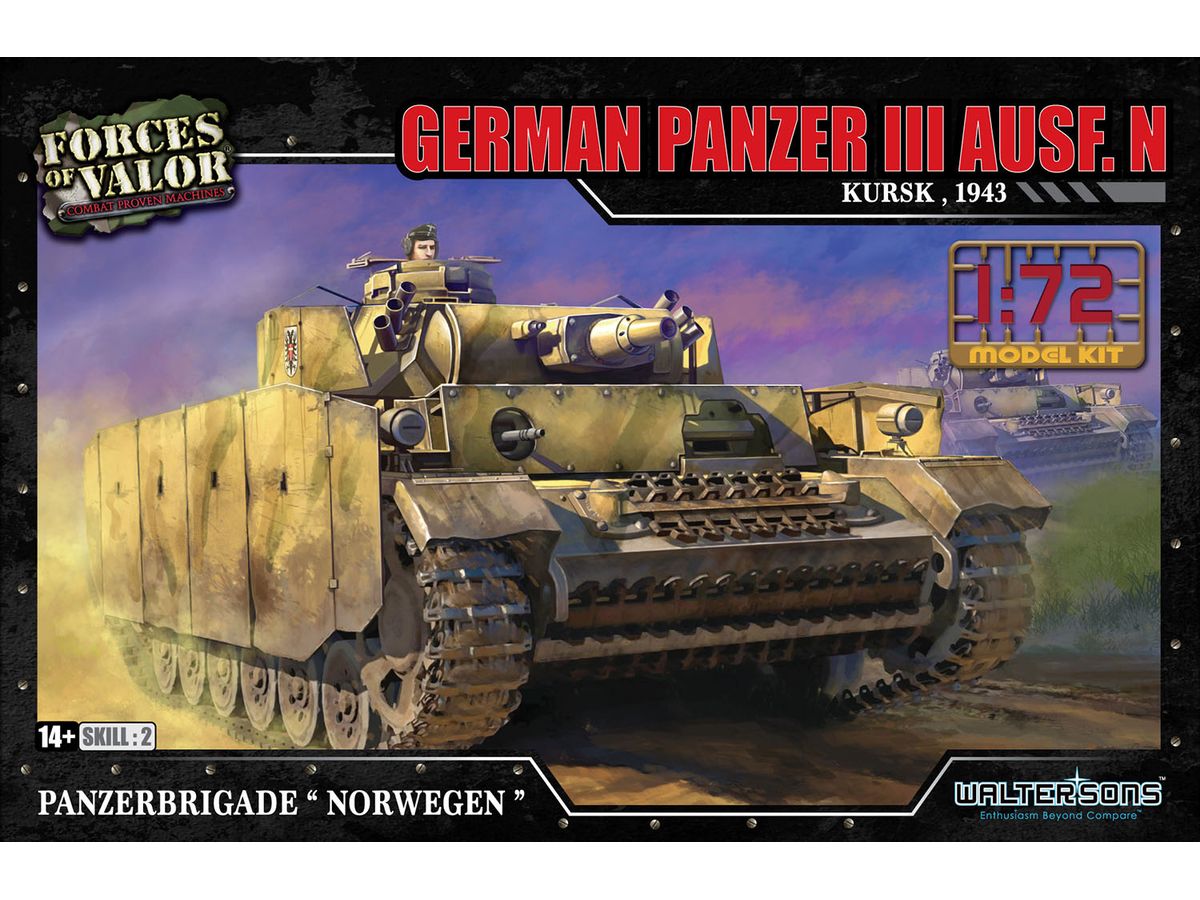 WW.II German Army Panzer III N type August 1943 Kursk
