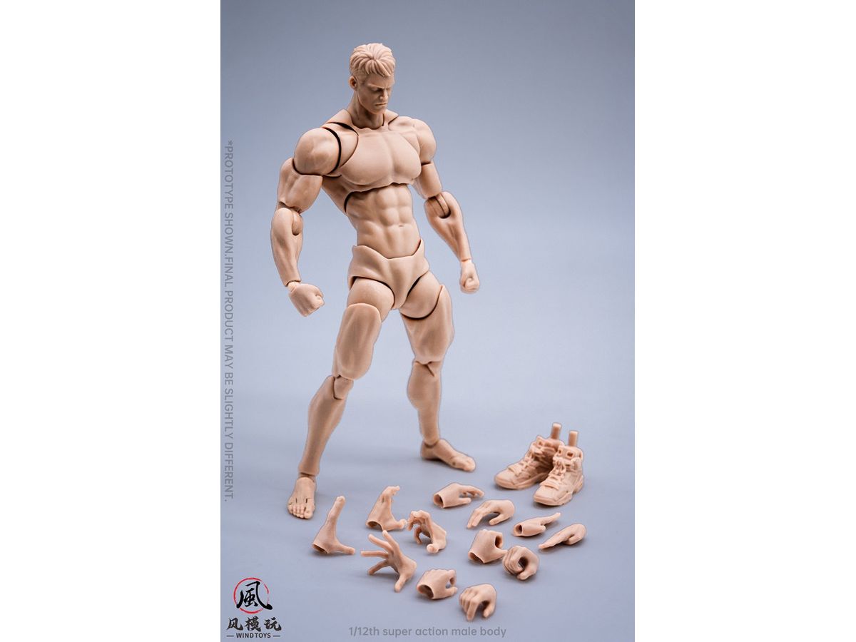 (WT-001A) Super Flexible Male Body A / Pale Skin