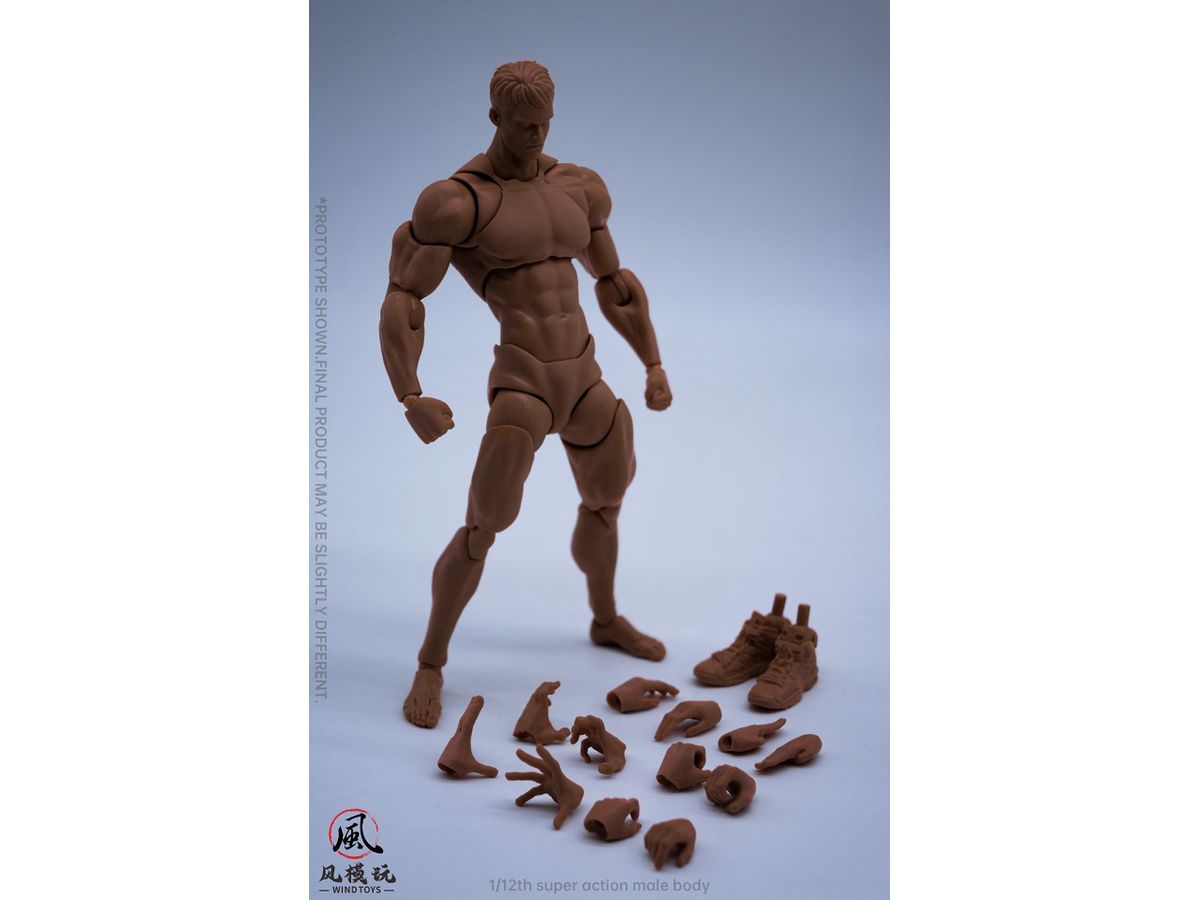(WT-001C) Super Flexible Male Body C / Brown Skin