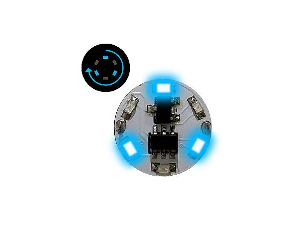 LED Module (with Magnetic Switch) 3LED Rotating Light Blue