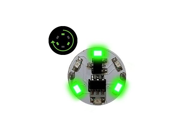 LED Module (with Magnetic Switch) 3LED Rotating Light Green