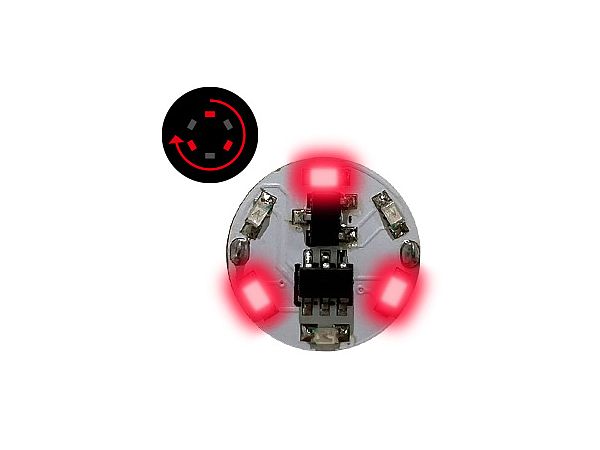 LED Module (with Magnetic Switch) 3LED Rotating Light Red