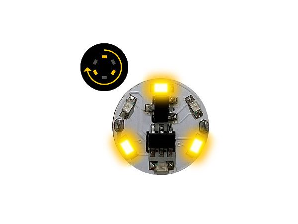 LED Module (with Magnetic Switch) 3LED Rotating Light Yellow
