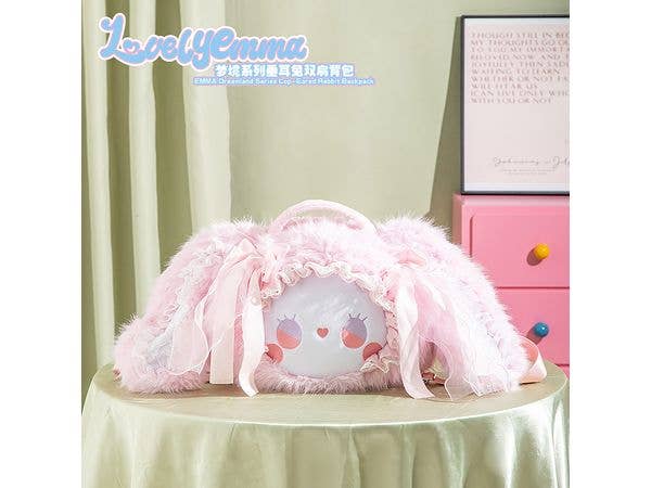 LOVELY EMMA Dreamland Series Lop-Eared Rabbit Backpack Pink