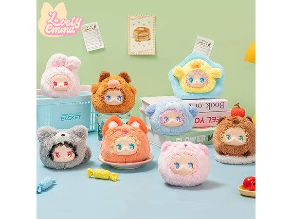Lovely Emma Rua Rua Zoo Vinyl Face Plush Keychain: 1Box (6pcs)
