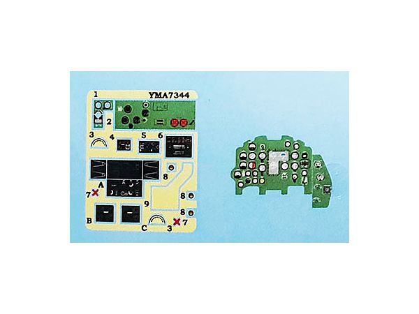 J2M Raiden Coloring Instrument Panel Hasegawa