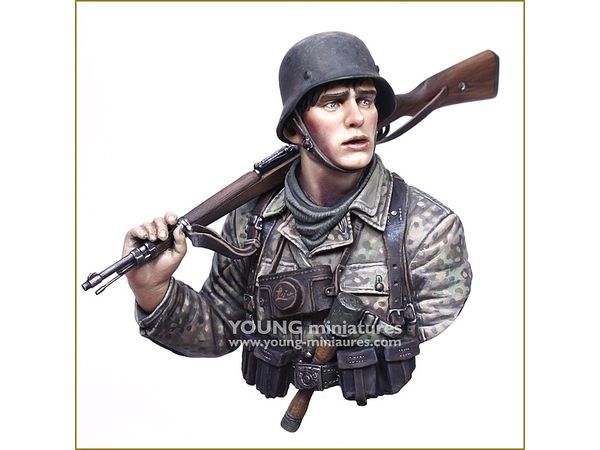 WWII Young German Infantry Bust