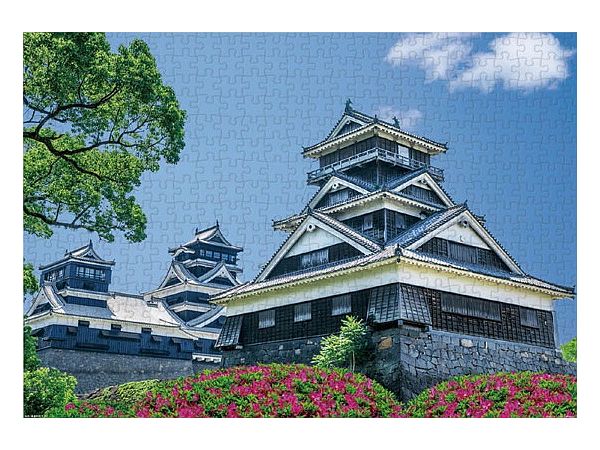 Jigsaw Puzzle: Azalea Blooming Kumamoto Castle (Kumamoto) 500pcs (53 x 38cm)
