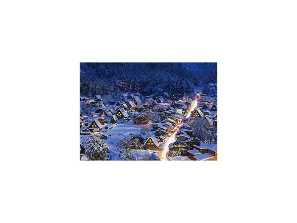 Jigsaw Puzzle: Lights of Shirakawa-go (Gifu) 500P (38 x 53cm)