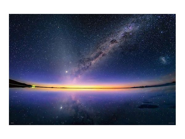 Jigsaw Puzzle: Milky Way at Dawn Reflected in the Mirror of the Sky (Uyuni Salt Lake) 1000P (50 x 75cm)