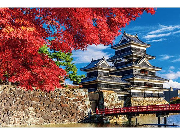 Matsumoto Castle glowing in autumn (Nagano) 1000pcs (500 x 750mm)