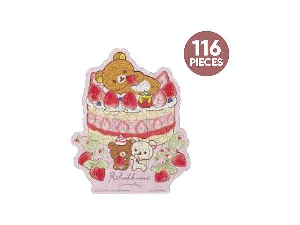 Woody Puzzle LigMe: Strawberry Party / Rilakkuma 116pcs (23.5 x 19.2cm)