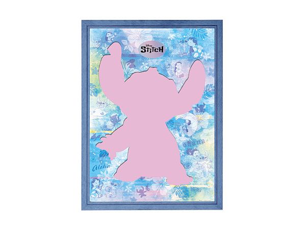 Jigsaw puzzle silhouette frame -Stitch-