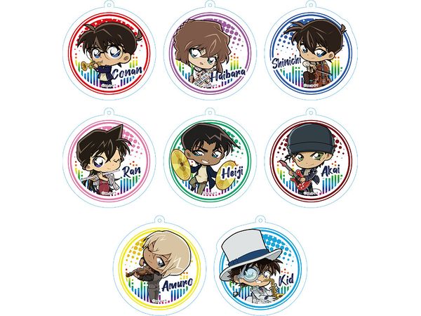 Detective Conan: Trading Acrylic Keychain Music Deformation 1Box 8Pcs