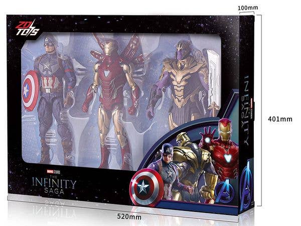 14-Inch Figure Series 3-Piece Set - Captain America & Iron Man & Thanos