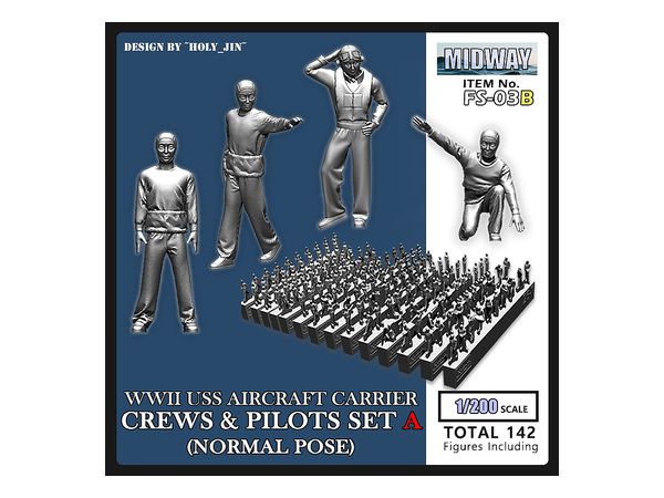 Battle of Midway USS Carrier Crews Set B (Normal Pose, PE parts)