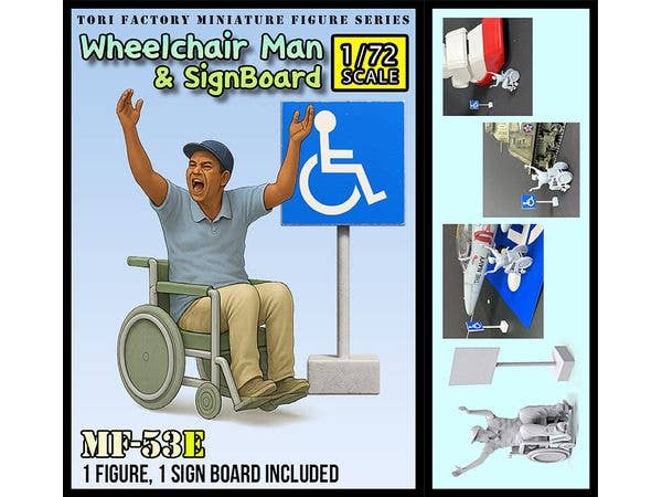 Current Hot Shot Wheelchair Man & Sign